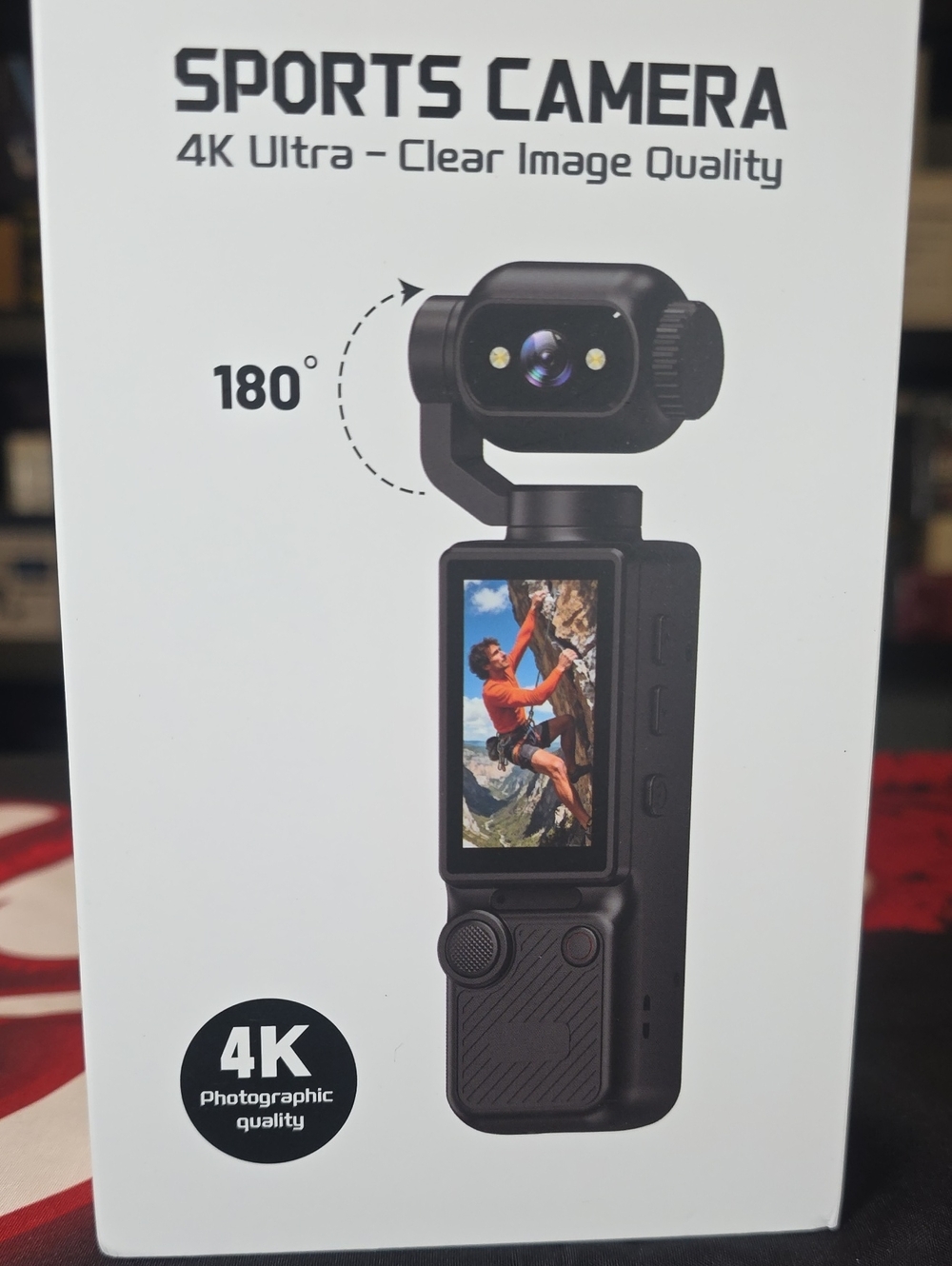 Black Sports Camera 4K Ultra - Compact Action Camera...Factory Sealed